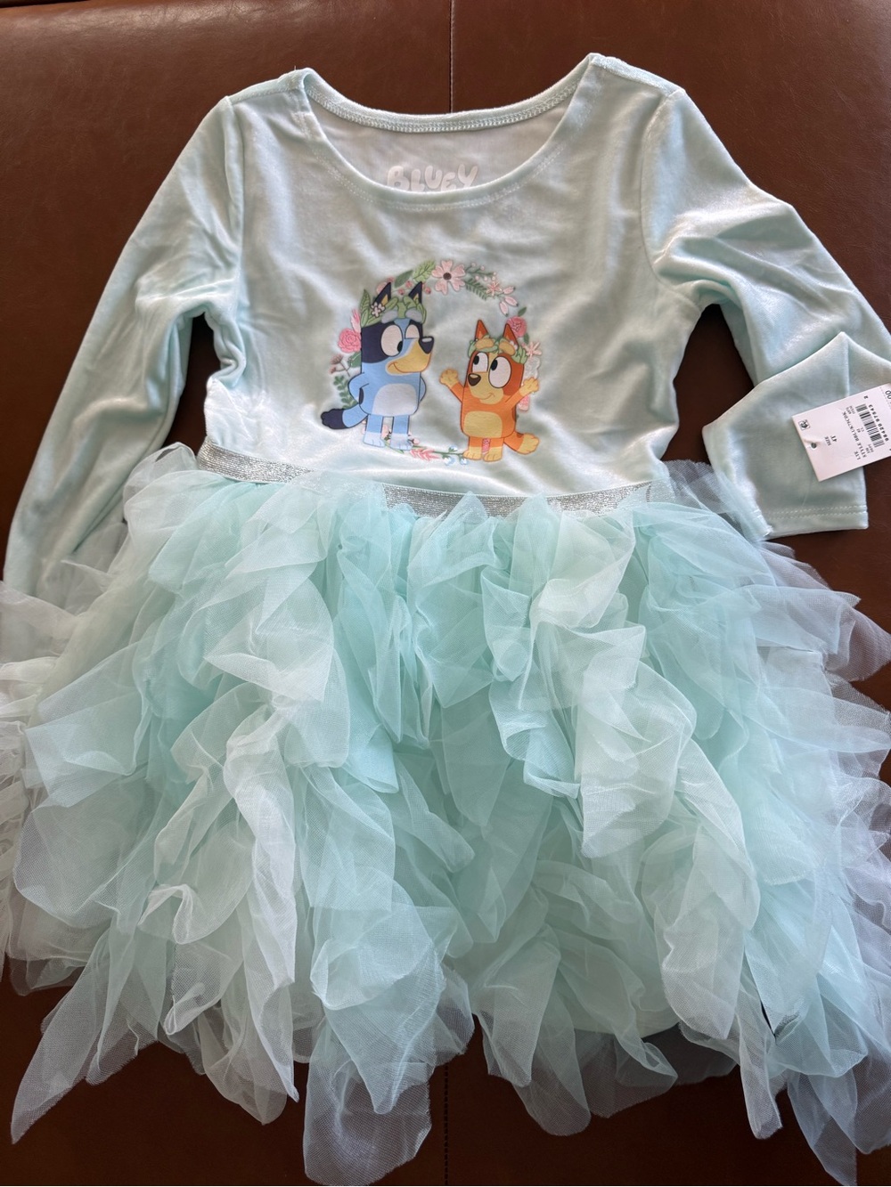 Bluey NWT Size 4T Tulle Tutu Dress for Kids - Light Blue